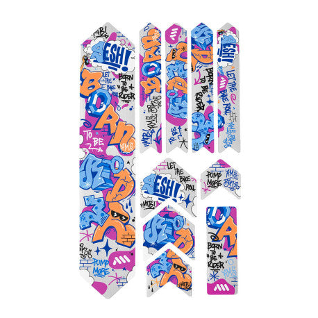 ALL MOUNTAIN STYLE EXTRA Born to Be Rider Klebeschutz für Rahmen Blau