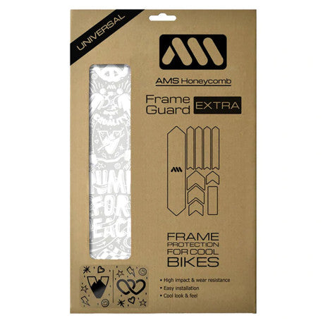 Klebeschutz für Rahmen ALL MOUNTAIN STYLE EXTRA Pump for Peace Weiß