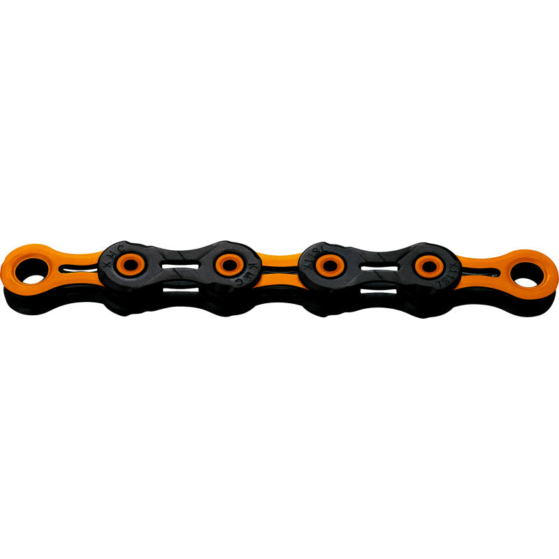 12V KMC DLC12 Kette Schwarz/Orange Gewachst