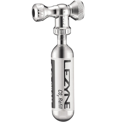 LEZYNE CONTROL DRIVE CO2-Inflator + CO2-Gewindekartusche, Silber