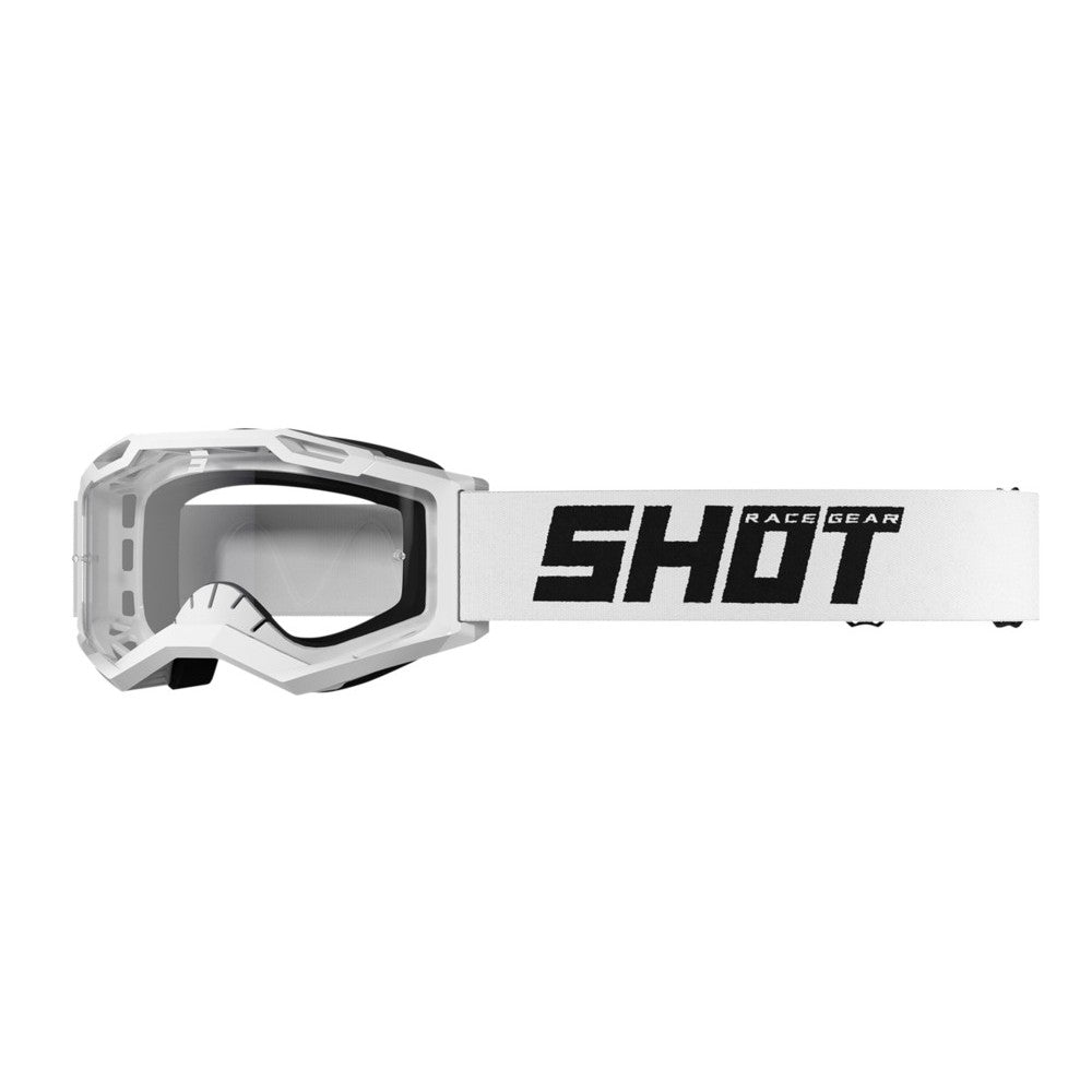 SHOT Assault 2.0 Solid Schutzbrille Weiß glänzend