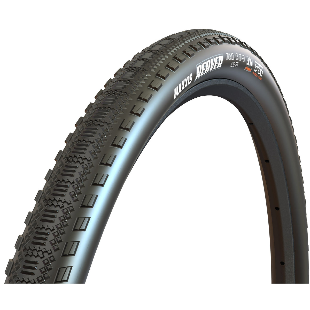 MAXXIS REAVER Reifen mit schwarzer Seitenwand – Profilansicht