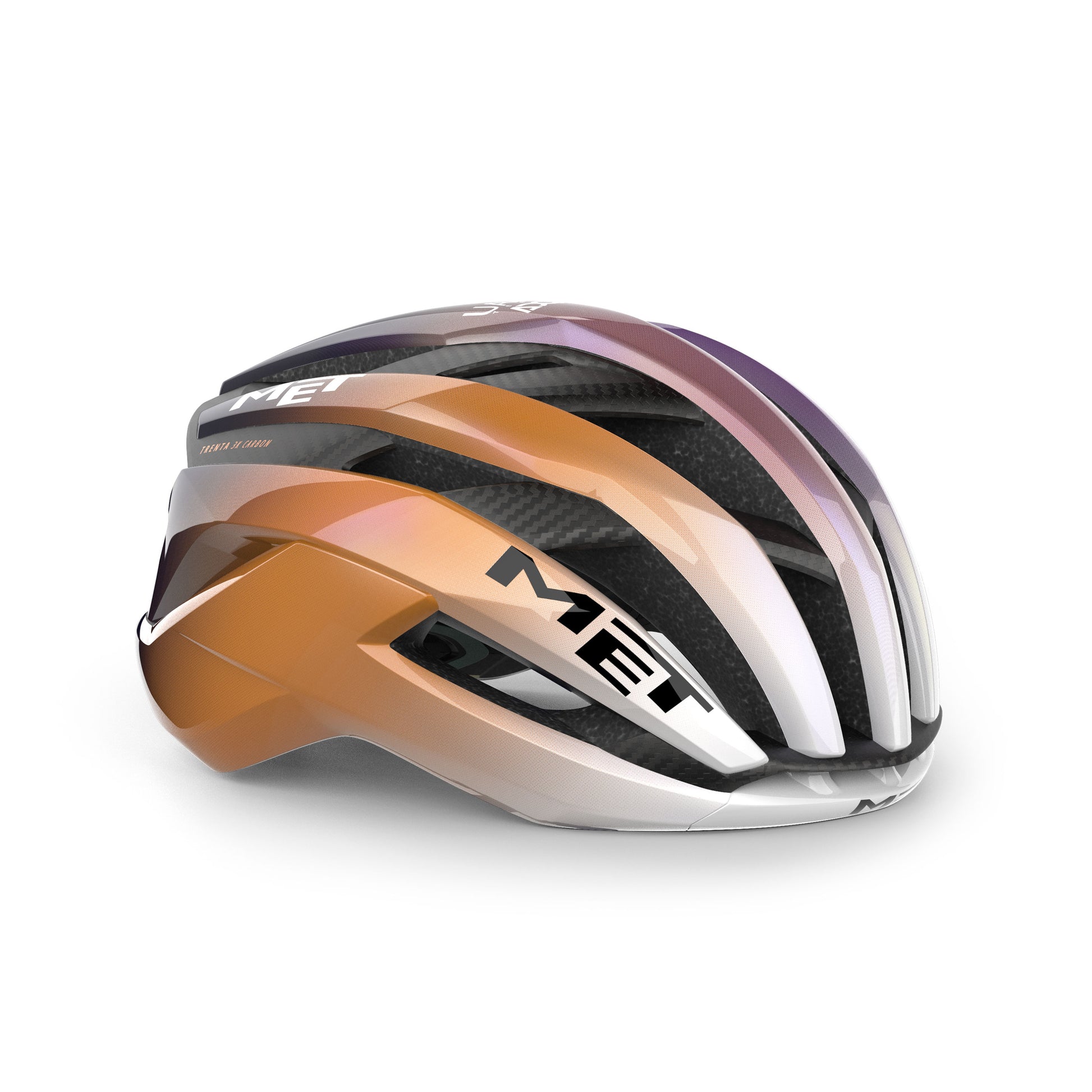 Rennradhelm MET TRENTA 3K CARBON MIPS UAE TEAM ADQ 2026 Violett/Orange – Probikeshop