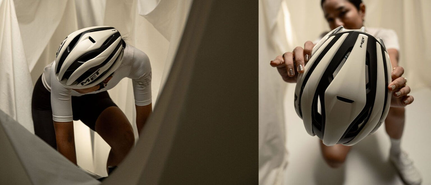 Gravel Helm MET TRENTA MIPS WAX Matt White