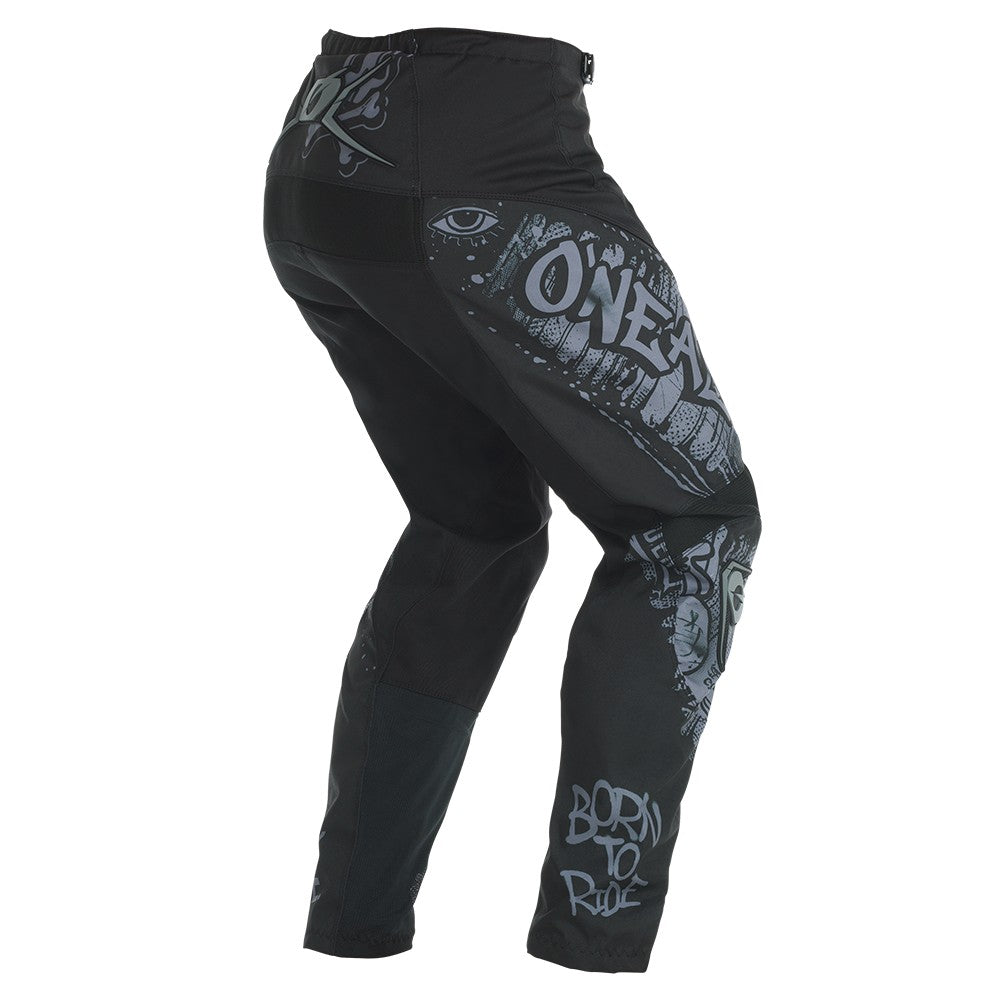 O'NEAL ELEMENT RANCID Hose Schwarz/Grau – Rückansicht