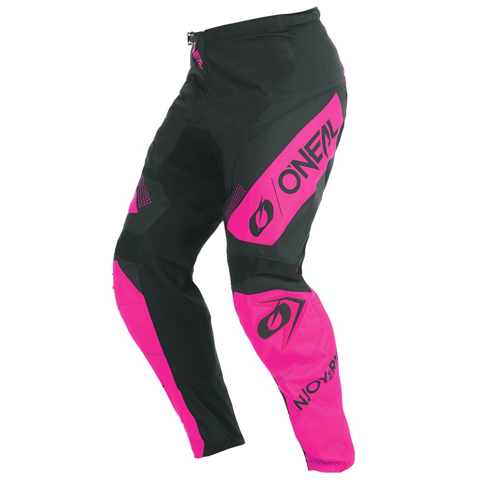 O'NEAL ELEMENT RACEWEAR Motocrosshose für Damen Schwarz/Rosa – Vorderansicht