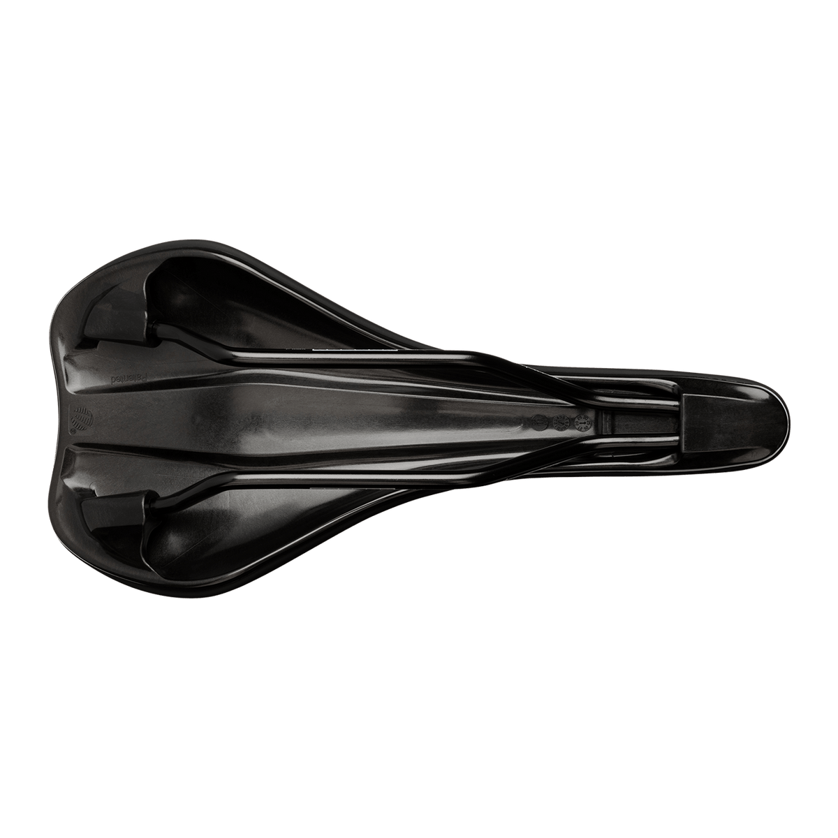 BURGTEC THE CLOUD MK2 Sattel mit Titangestell in Schwarz — Unteransicht mit Titangestell
