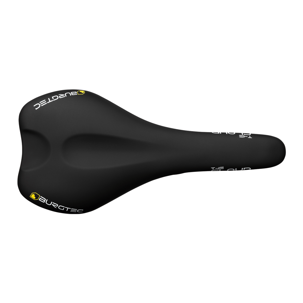 BURGTEC THE CLOUD MK2 Sattel mit Cro-Mo-Gestell in Schwarz — Draufsicht