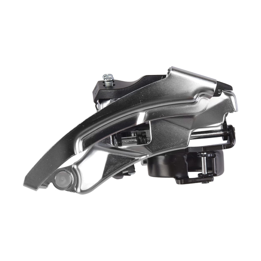 SHIMANO ALTUS Umwerfer FD-M310, 3x7/8-fach, untere Schelle — Ansicht 1 auf weißem Hintergrund