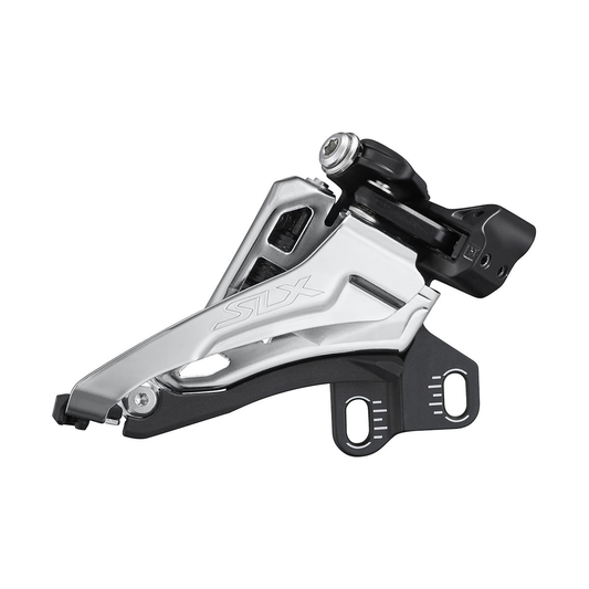 SHIMANO SLX SIDE SWING Umwerfer FD-M7100-E, 2x12-fach, Typ E — Ansicht 1 auf weißem Hintergrund