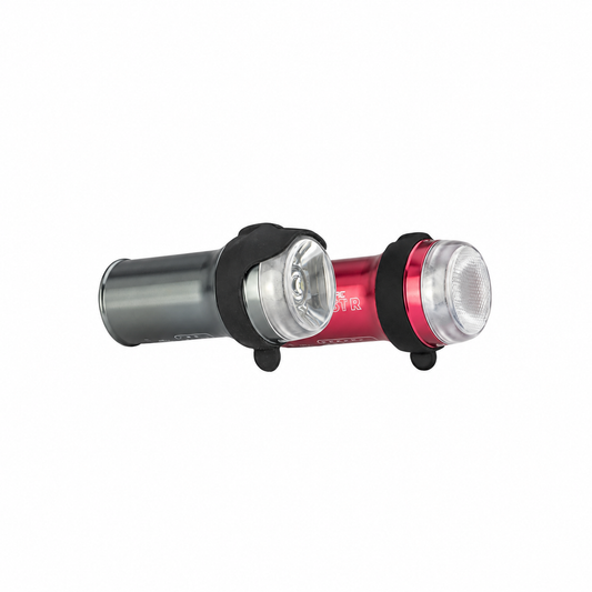 EXPOSURE LIGHTS BOOST DB/BOOST-R REAKT Front- und Rückleuchte — Produktansicht auf weißem Hintergrund