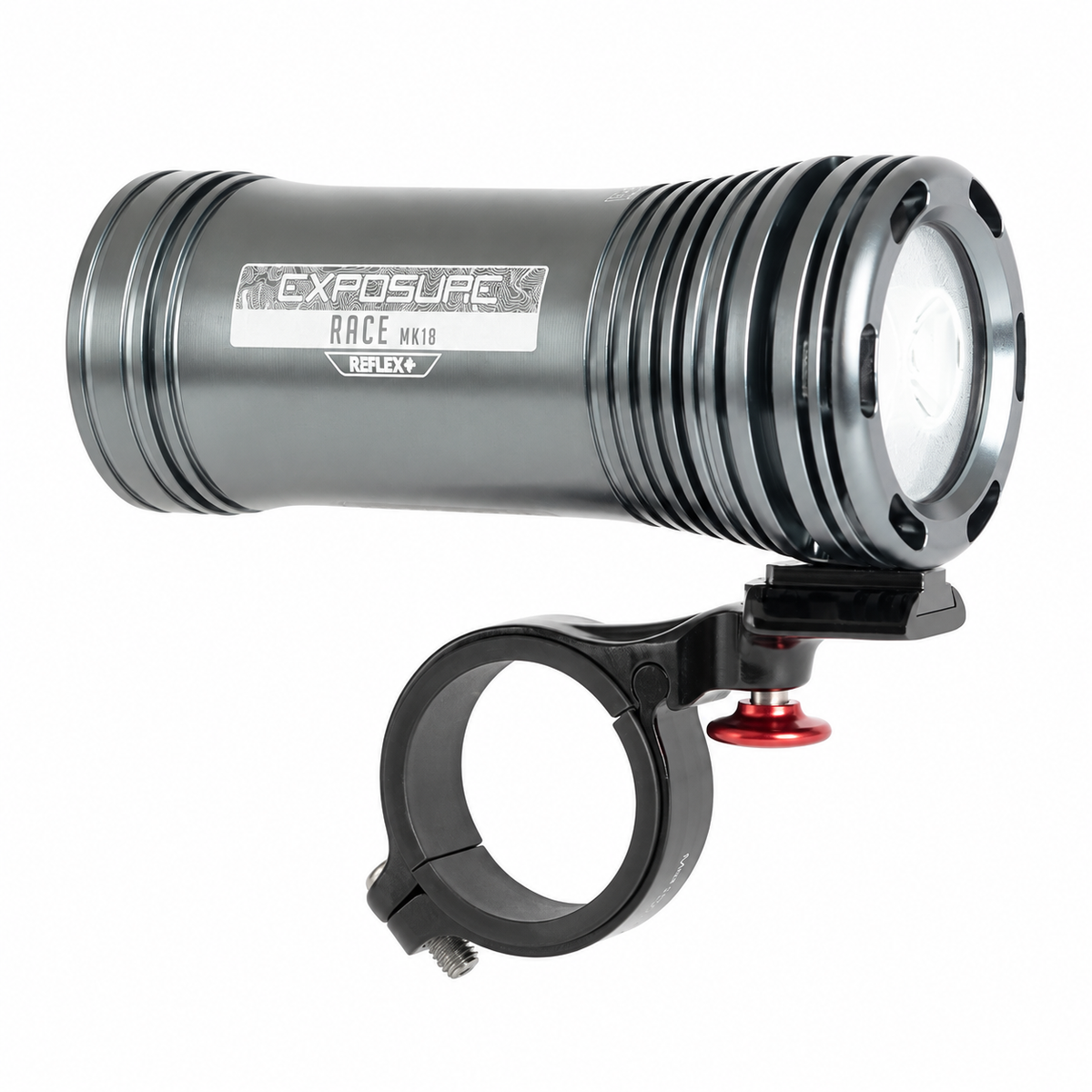 EXPOSURE LIGHTS RACE MK18 Frontleuchte – Produktansicht auf weißem Hintergrund