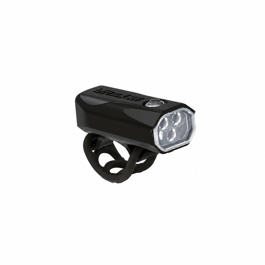 LEZYNE KTV DRIVE PRO 300+ Frontleuchte in Schwarz — Produktansicht auf weißem Hintergrund