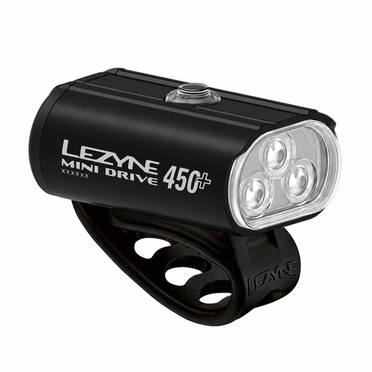 Frontlicht LEZYNE MINI DRIVE 450+ — Produktansicht auf weißem Hintergrund