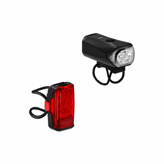 LEZYNE KTV DRIVE 300+ / KTV+ DRIVE Front- und Rückleuchten — Produktansicht auf weißem Hintergrund