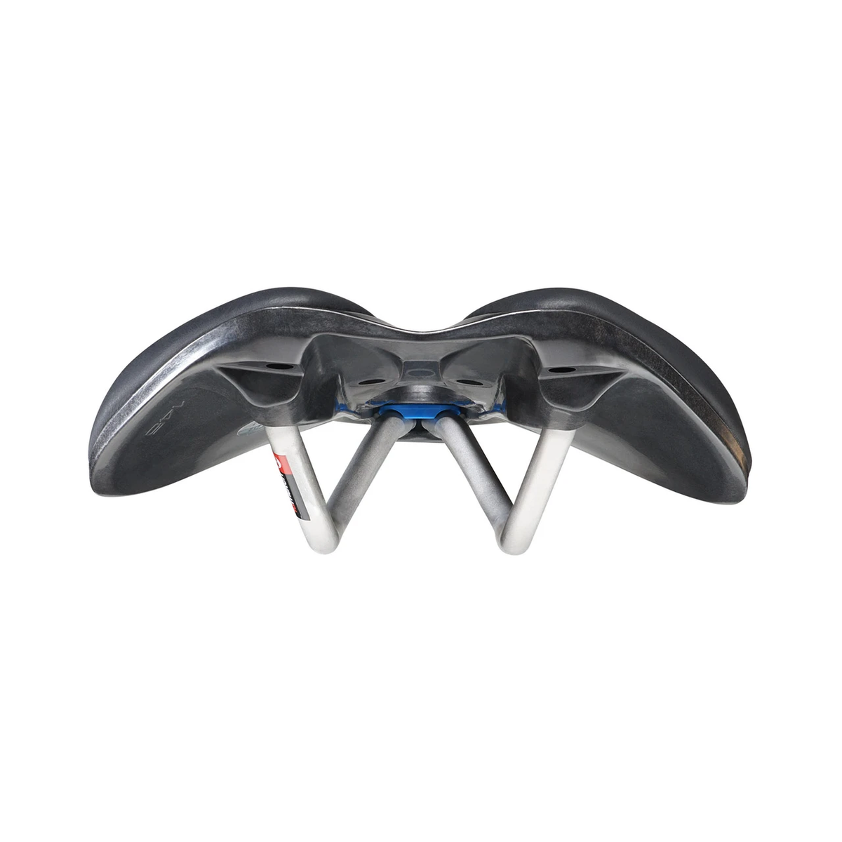 Fahrradsattel SELLE ITALIA NOVUS EVO BOOST SUPERFLOW L mit Ti316-Gestell, Schwarz/Grau — Rückansicht