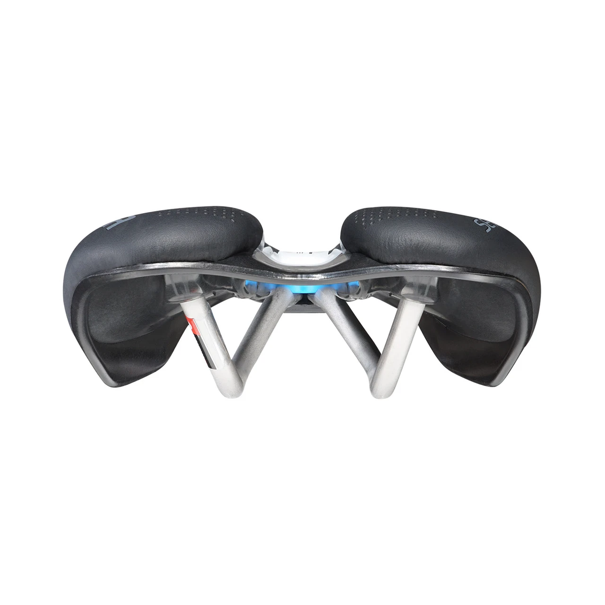 Sattel SELLE ITALIA SLR BOOST ENDURANCE SUPERFLOW S mit Ti316-Sattelstreben, Schwarz — Rückansicht