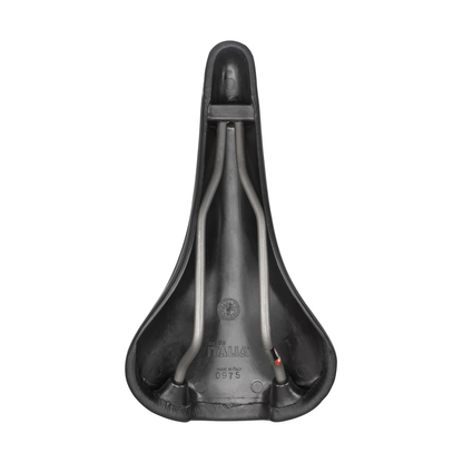 Fahrradsattel SELLE ITALIA TURBO BONNIE mit Mangan-Gestell, Schwarz — Ansicht von unten