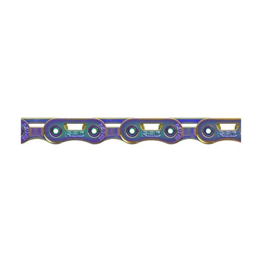 SRAM RED AXS E1 Flattop Rainbow Kette, 12-/13-fach — Produktfoto vor weißem Hintergrund