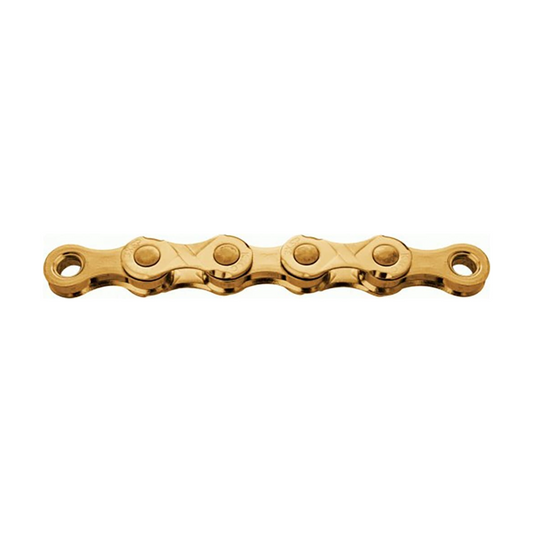 KMC E12 12-fach-E-Bike-Kette Ti-N Gold — Produktfoto auf weißem Hintergrund