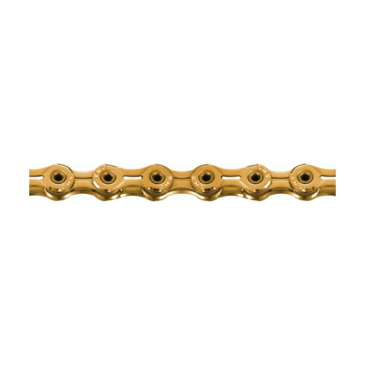 KMC 11-fach-Kette X11SL Ti-N Gold — Produktfoto auf weißem Hintergrund