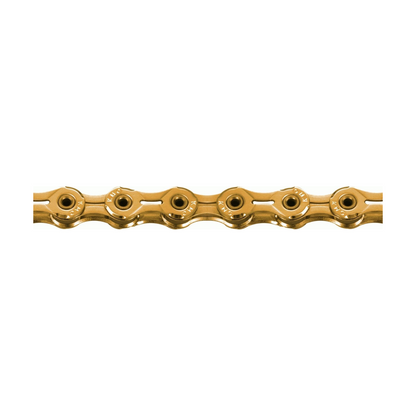 KMC 11-fach-Kette X11SL Ti-N Gold — Produktfoto auf weißem Hintergrund