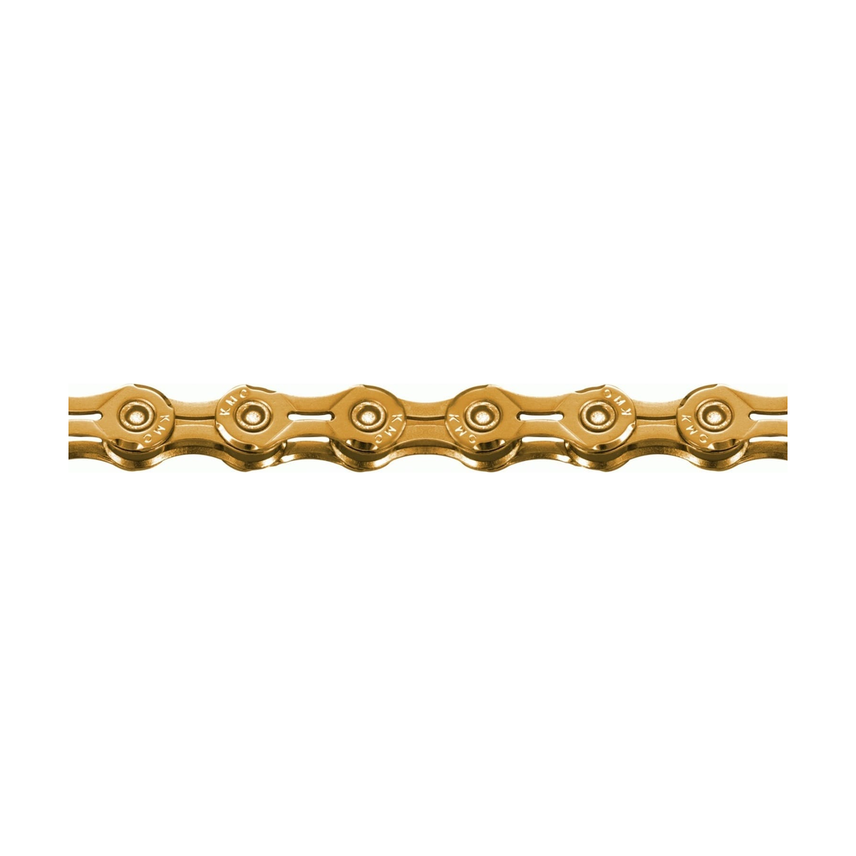 KMC 11-fach-Kette X11EL Ti-N Gold — Produktfoto auf weißem Hintergrund