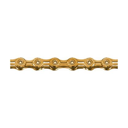 KMC 11-fach-Kette X11EL Ti-N Gold — Produktfoto auf weißem Hintergrund