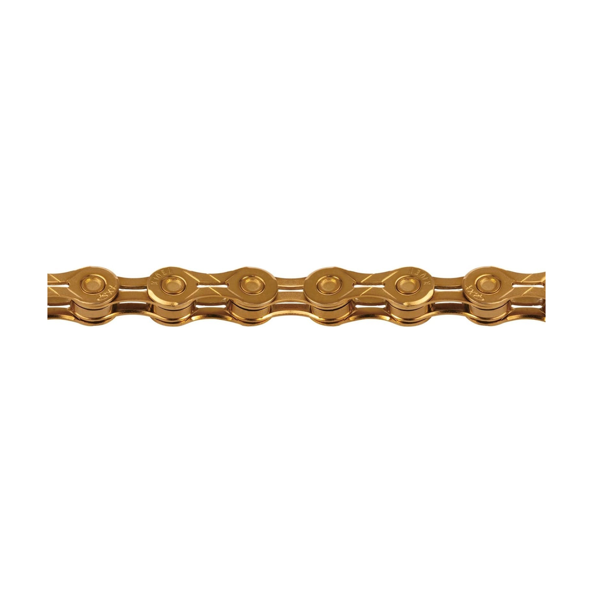 KMC 10-fach-Kette X10EL Ti-N Gold — Produktfoto auf weißem Hintergrund