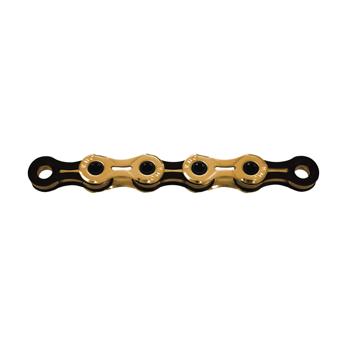 KMC 11-fach-Kette X11SL Ti-N Schwarz/Gold — Produktfoto auf weißem Hintergrund