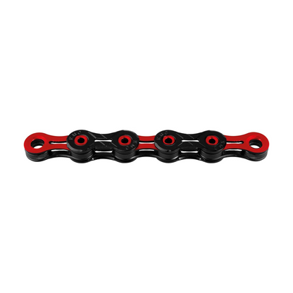 KMC 10-fach-Kette DLC10 Schwarz/Rot — Produktfoto auf weißem Hintergrund