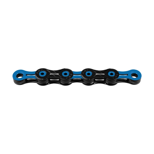 KMC 11-fach-Kette DLC11 Schwarz/Blau — Produktfoto auf weißem Hintergrund