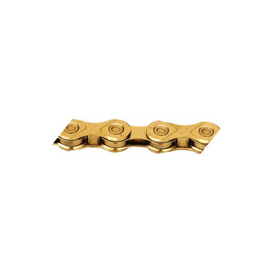KMC X12 12-fach-Kette Ti-N Gold — Produktfoto auf weißem Hintergrund