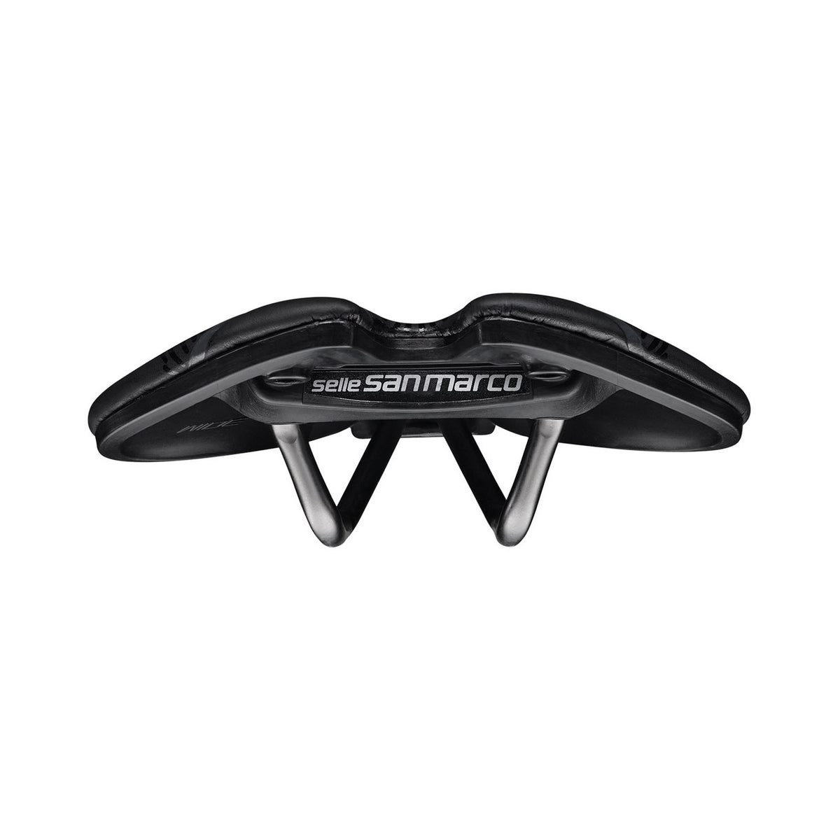 Sattel SAN MARCO ASPIDE SHORT OPEN-FIT RACING L3, 155 mm breit, Xsilite-Streben aus Stahl, schwarz — zusätzliche Ansicht