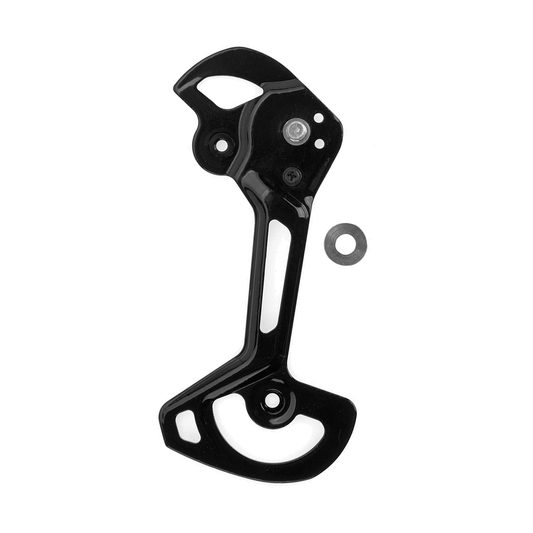 Äußerer langer Schaltkäfig für SHIMANO XTR M9120 SGS 12-fach-Schaltwerk — Teil auf weißem Hintergrund