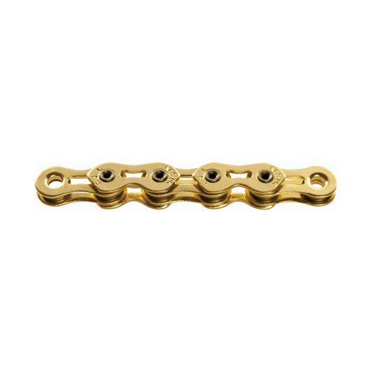 KMC K1SL Narrow Ti-N Kette, 1-fach, Gold — Produktfoto vor weißem Hintergrund