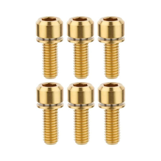 TITLE Titanschrauben-Set für ST1 / ST2 Gold (6 Stück) — Hauptansicht auf weißem Hintergrund