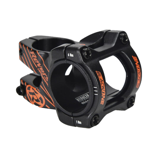 REVERSE COMPONENTS BLACK ONE D-2 Vorbau Schwarz/Orange — Hauptansicht auf weißem Hintergrund
