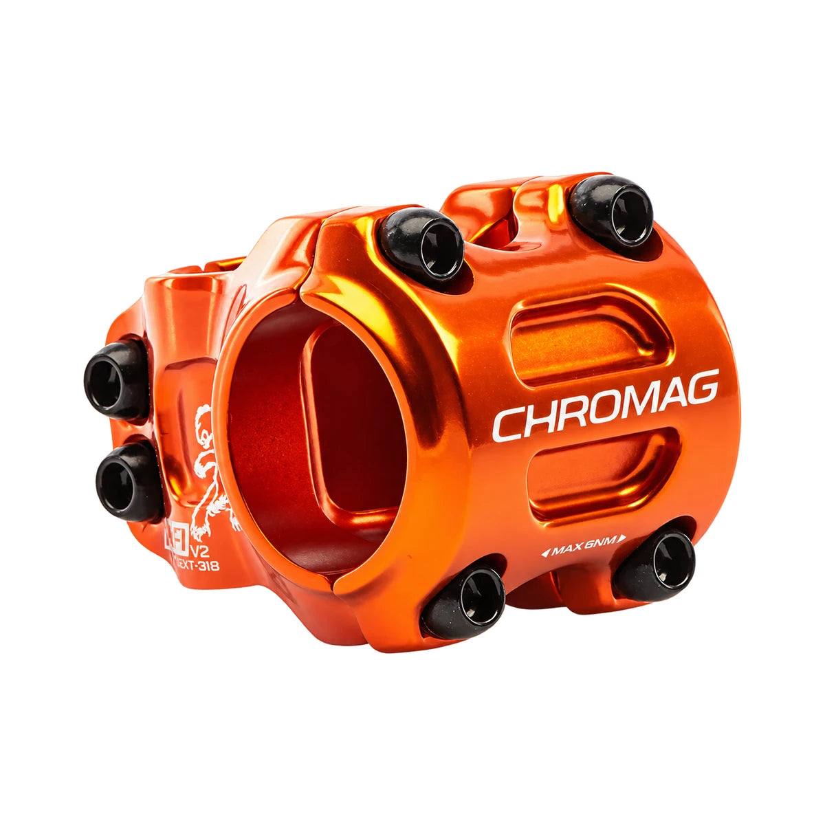 CHROMAG HIFI V2 Vorbau 0° Orange — Hauptansicht auf weißem Hintergrund
