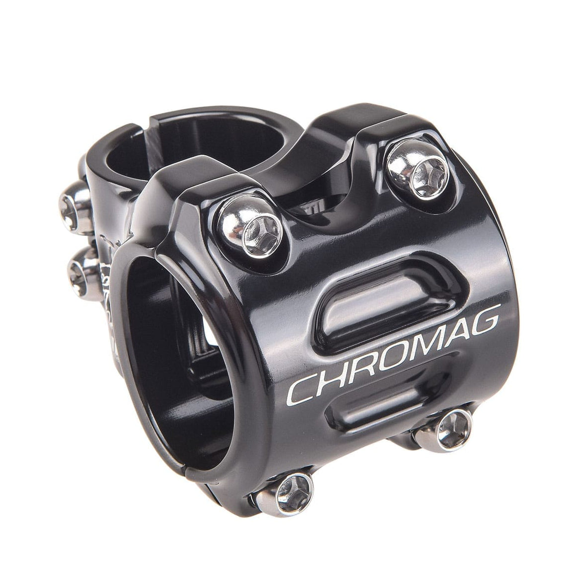 Vorbau CHROMAG HIFI V2 0° Schwarz — Hauptansicht auf weißem Hintergrund