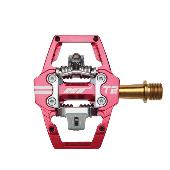 HT COMPONENTS ENDURO T2T Titanium Pedale Rot