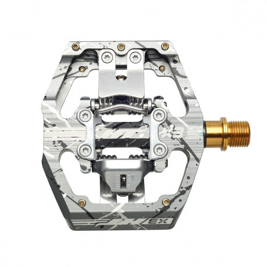 Pedale HT COMPONENTS X3T Titanium Grau Camo