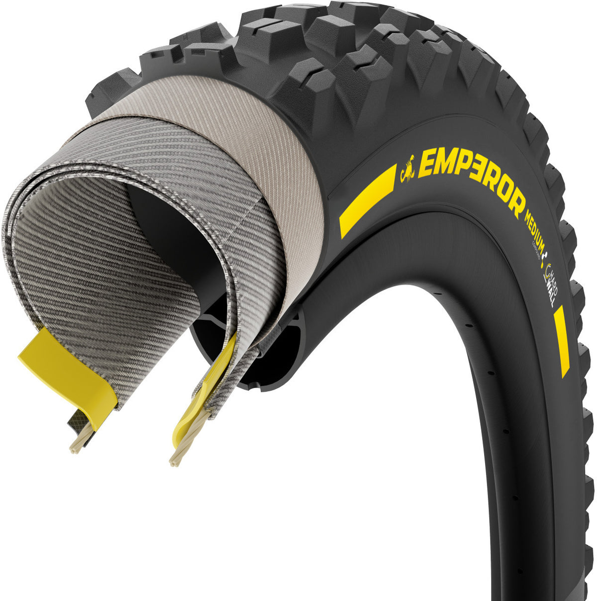 PIRELLI SCORPION EMPEROR Reifen 29x2.50 Supersoft DH+Wall Tubeless Ready Faltreifen Schwarz/Gelb Team Edition
