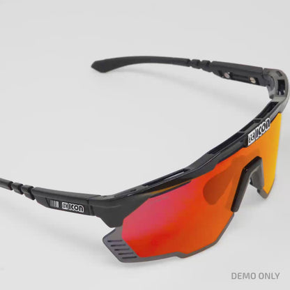 Brille SCICON AEROSHADE KUNKEN Schwarz Multimirror Rot