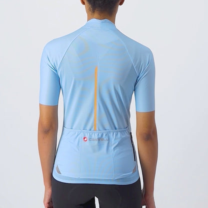Trikot CASTELLI ENDURANCE W Damen Kurzarm Blau