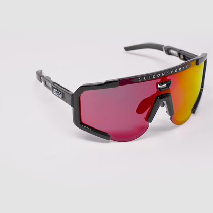 SCICON AEROSCOPE Brille in Schwarz mit roter Multimirror-Verspiegelung
