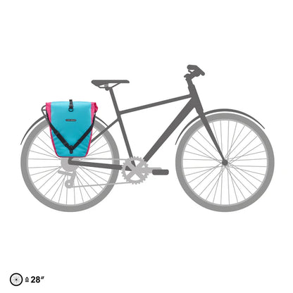 Gepäckträgertasche ORTLIEB BACK ROLLER CYBER 20 L Blau/Rosa