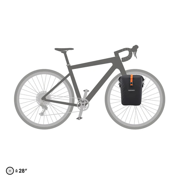 Paar ORTLIEB GRAVEL PACK QL 2.2 29 L Gepäckträgertaschen Schwarz