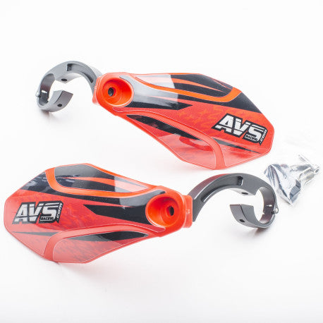 Handschützer AVS KIT DECO Alu-Lasche Rot/Schwarz