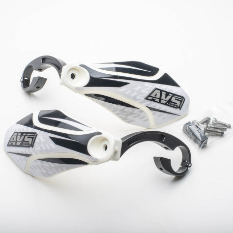 Handschutz AVS KIT DECO Alu-Lasche Weiß/Schwarz